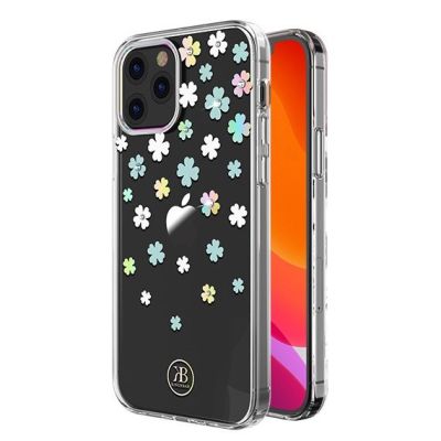 2. Kingxbar Lucky Series case decorated with original Swarovski crystals iPhone 12 mini transparent (Clover)