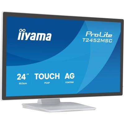 6. iiyama ProLite T2452MSC-W1AG computer monitor 60.5 cm (23.8") 1920 x 1080 px Full HD LED Touchscreen White