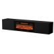 5. LARA TV cabinet 183x35x37 black matt + black fireplace