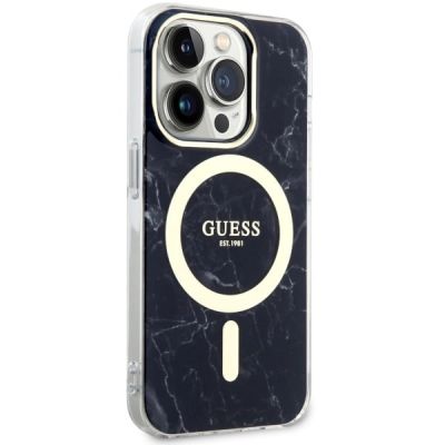 4. Guess GUHMP14LPCUMAK iPhone 14 Pro 6.1" black/black hardcase Marble MagSafe
