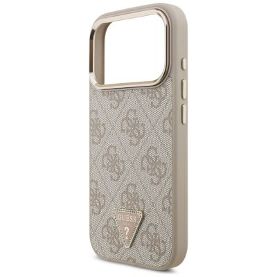 6. Guess 4G Triangle Logo MagSafe Case for iPhone 18 Pro / 17 Pro - Rose Gold