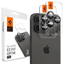 Spigen Glas.tR EZ Fit Optik Camera Protector for iPhone 14 Pro / Pro Max / 15 Pro / Pro Max / 16 Pro / Pro Max 17 Pro / 17 Pro Max - Black 2 pcs.