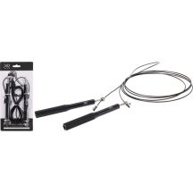 ADJUSTABLE SPEED SKIPPING ROPE ALUMINUM HANDLES 300 CM XQMAX BLACK