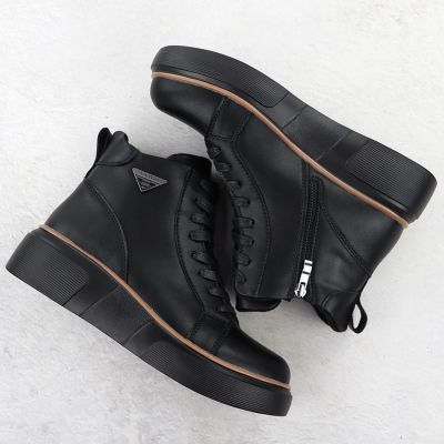 4. Black Women’s Leather Wedge Ankle Boots Filippo DBT6452