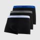2. Calvin Klein Men’s Relaxed Boxer Briefs, 3-Pack, Stylish Cotton, Black/Blue