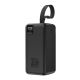 2. Powerbank Wozinsky W8-B 50000mAh 30W 2xUSB-A and 2xUSB-C and USB micro with flashlight - black