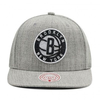 3. Mitchell &amp; Ness NBA Brooklyn Nets Team Logo High Crown 6 Panel Classic Red Snapback Cap HHSS3272-BNEYYPPPGYHT