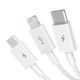 2. Baseus Superior Series USB-A - USB-C / Lightning / micro USB 3.5A cable 0.5m - white