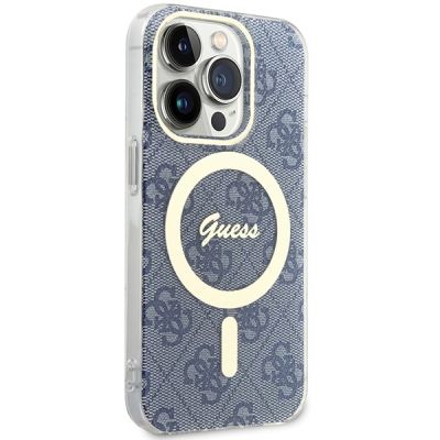 4. Guess IML 4G MagSafe case for iPhone 15 Pro - blue