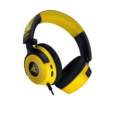 3. Razer Kraken V4 X Pokemon Headset Wired Headband Gaming USB Type-C / USB Type-A Black, Yellow