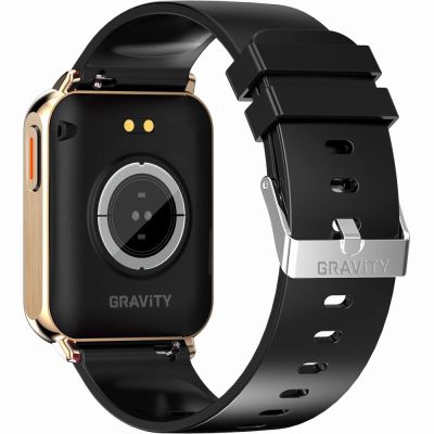 11. Smartwatch Gravity Rose Gold Black 2 Straps GT17-5
