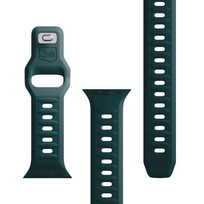 2. 3mk Silicone Watch Strap for Apple Watch 42 / 44 / 45 / 49 mm - green