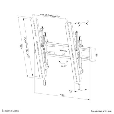 15. Neomounts WL35S-850BL14 TV mount 190.5 cm (75") Black