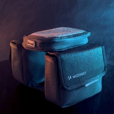 12. Wozinsky bicycle frame bag, waterproof phone case, 1.5l, black (WBB26BK)