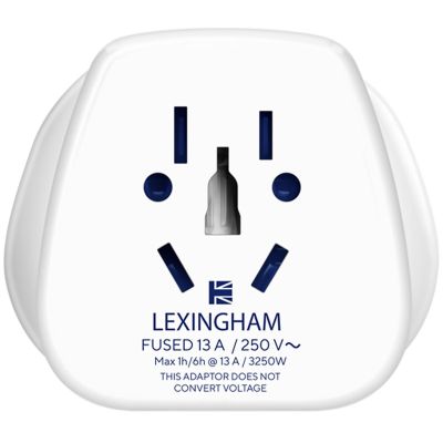 4. LEXINGHAM Universal Travel Adapter WORLD -> UK