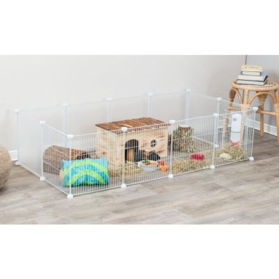 3. Indoor run, for guinea pigs/rabbits, white, 140 x 35 x 70 cm