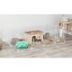 3. Indoor run, for guinea pigs/rabbits, white, 140 x 35 x 70 cm