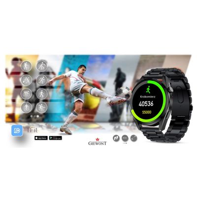 7. GIEWONT Vertex SmartCall GW450-1 Carbon/Carbon Silicone smartwatch