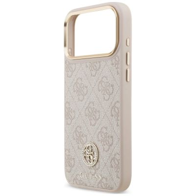 6. Guess 4G Strass Logo MagSafe Case for iPhone 18 Pro Max / 17 Pro Max – Pink