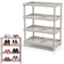 SHELVES SHOE RACK 4 LEVELS TASSY LIGHT BROWN PROSPERPLAST