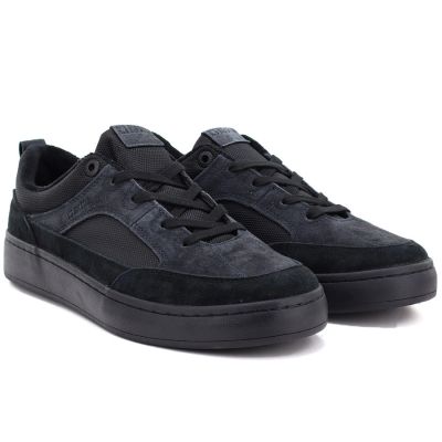 10. Men's casual leather sneakers, black, Big Star UU174118