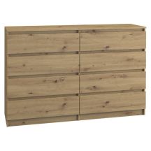 M8 MALWA CHEST OF DRAWERS 140CM 8 DRAWERS ARTISAN