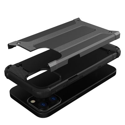 6. Hybrid Armor Case Tough Rugged Cover for iPhone 13 Pro silver