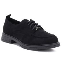 Women's black suede shoes Vinceza 62332