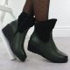 10. Women's suede wedge boots green M.Daszyński 2510