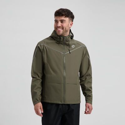 3. Rogelli ESSENTIAL rain jacket green XL
