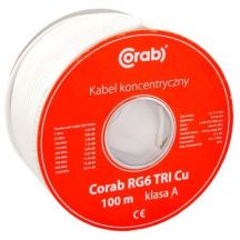 COAXIAL CABLE RG6 TRI Cu CORAB (100m reel) class A