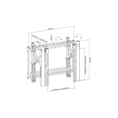 51. Digitus Detachable Video Wall Monitor Mount, 45-70"
