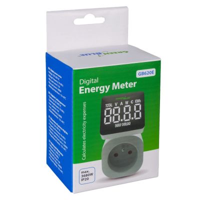 11. GREENBLUE ENERGY METER, WATTMETER, 16A, MAX. 3680W, MEMORY BACKUP GB620 E