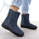 11. Women's flat insulated snow boots, navy blue, Potocki SU33310