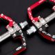 7. Rockbros 2010-12SBKR Aluminum Bicycle Pedals with Sealed Bearings - Black and Red
