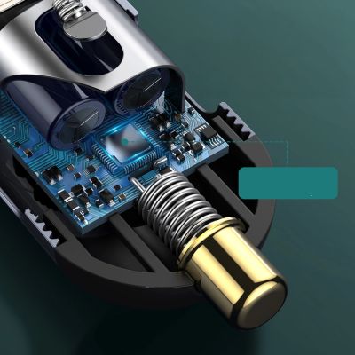 11. Baseus Share Together PPS Multi-port Fast charge Car Charger with Extension Cord 2U+2C 120W Space Gray