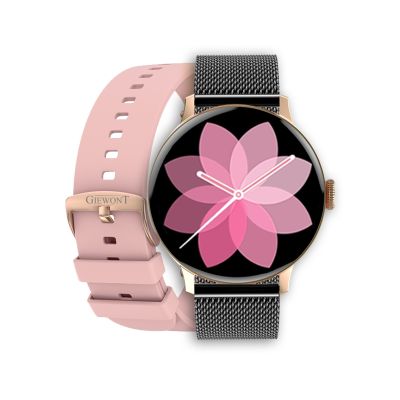 2. GIEWONT Women's Smartwatch Rose Gold Black GW330-4