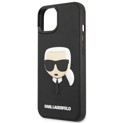 6. Karl Lagerfeld 3D Rubber Karl`s Head Case for iPhone 13 / 14 / 15 - Black