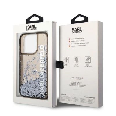8. Karl Lagerfeld Liquid Glitter Elong case for iPhone 14 Pro Max - black