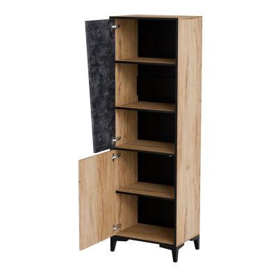 2. 2D OVO shelf 50x38xH182.5 oak/concrete
