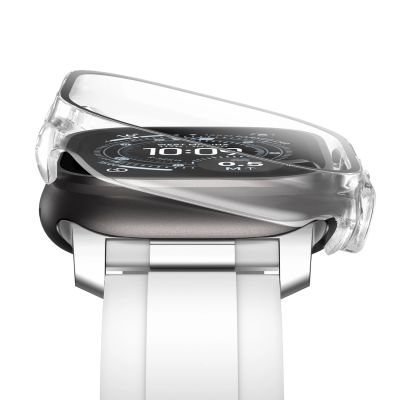 9. AmazingThing Radix Glass Screen Protector with Case for Apple Watch UItra 3 49mm - Clear