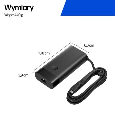 7. HP 140W Laptop Charger USB-C AC Adapter Black B7NM4AA