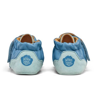 6. Affenzahn Crawly Shark leather crawling shoes (01257-30211)