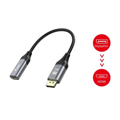 5. Equip 133446 0.15m DisplayPort HDMI Cable Adapter Black, Gray