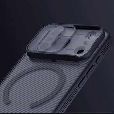 19. Nillkin CamShield Pro MagSafe Compatible Case for iPhone 17 Pro - Transparent Black
