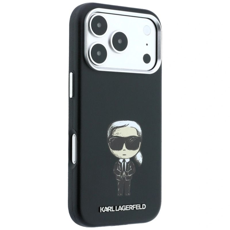 4. Karl Lagerfeld Smooth Ikonik Sketch MagSafe Case for iPhone 18 Pro Max / 17 Pro Max - Black