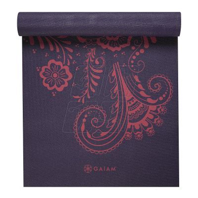 12. Gaiam Premium Auabergine Swirl 6mm 62892 yoga mat