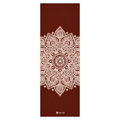 10. Gaiam Intense Rust Sundial Flower Yoga Mat 5mm 65733