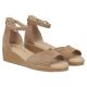 4. Filippo DS7635 Women's Taupe Leather Wedge Sandals