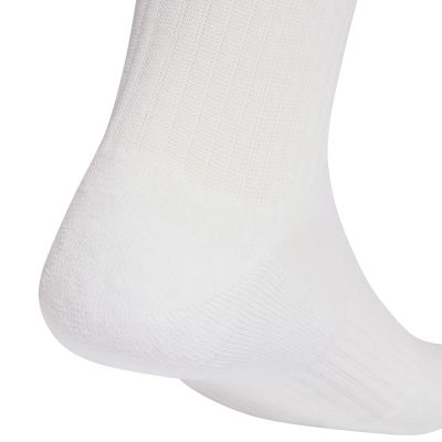 8. Adidas 3-Stripes Essentials Cushioned Crew 6 Pack Socks White KE5493